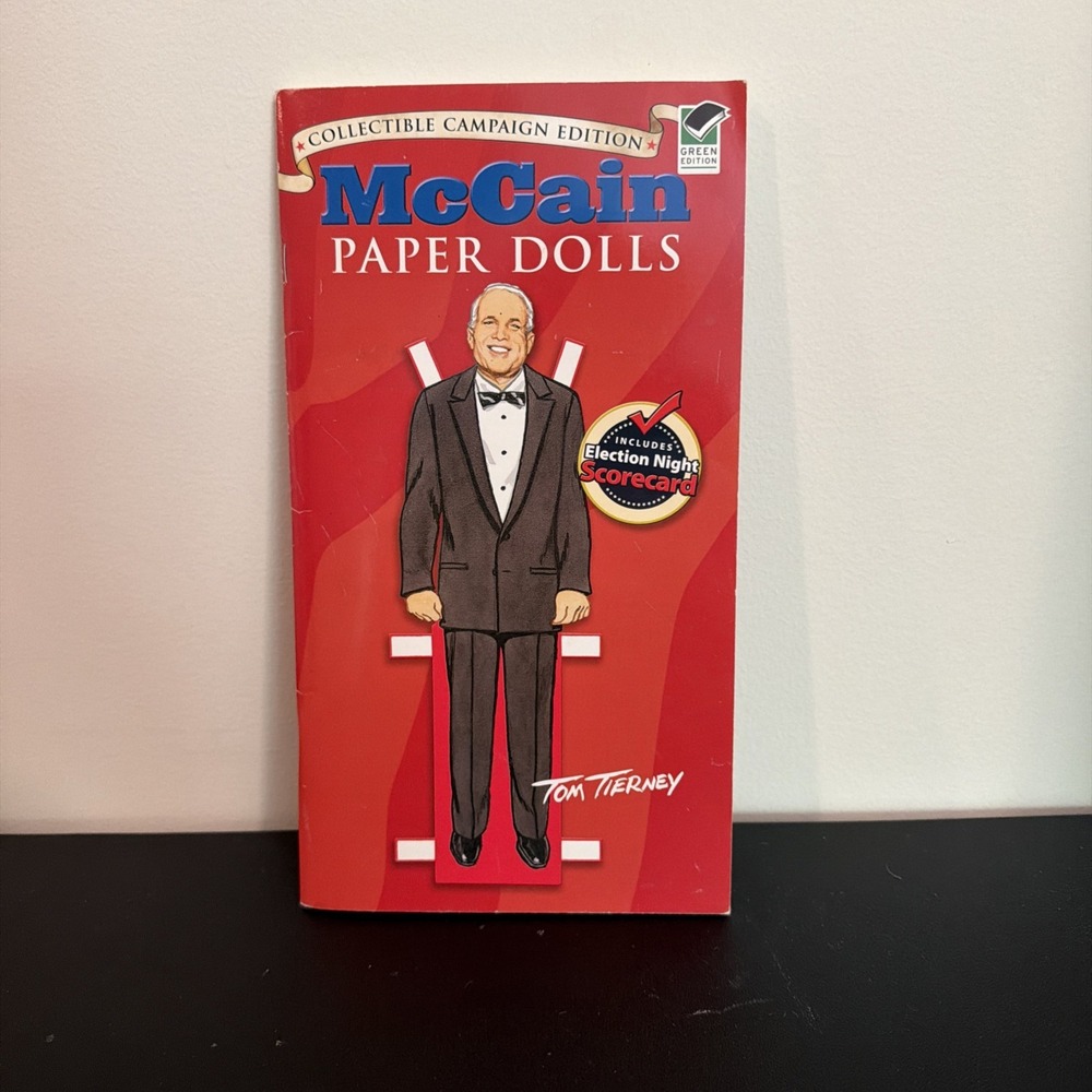 McCain Paper Dolls Tom Tierney Collectible Campaign Edition 2008 - Complete